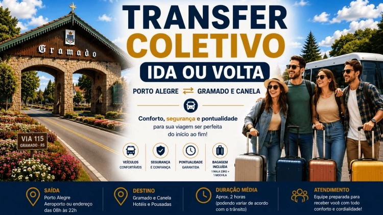 Transfer Coletivo - Ida ou Volta (Porto Alegre)